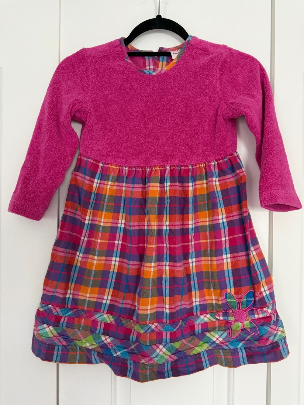 Hanna Anderson Plaid Dress - size 110